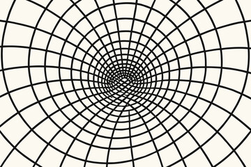 Obraz premium Forming structure radial arcs grid vector outward curved illustration creating abstract