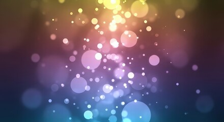 A vibrant bokeh background with a gradient of colors and glowing circles of light.