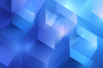 Abstract geometric background with overlapping translucent blue shapes, creating depth and a modern, cool-toned, and elegant aesthetic for various design applications.