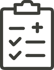 Obraz premium Clipboard with checklist and mathematical symbols isolated on white background