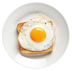 PNG Plate egg bread fried transparent background