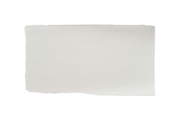 A torn piece of white paper with uneven edges, isolated on a transparent background. background removed