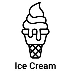 Ice Cream Icon Vector Illustration