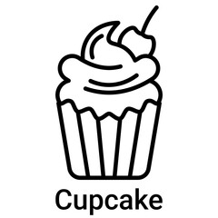 Cupcake Icon Vector Illustration