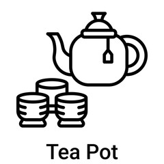 Tea Pot Icon Vector Illustration