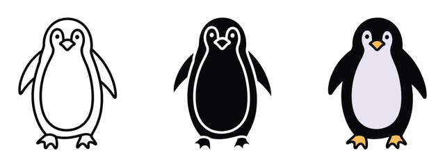 Obraz premium Penguin icon vector. playful designs and educational content symbol. vector illustration.