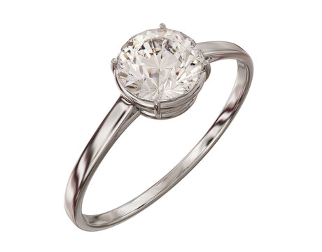 diamond engagement ring 3D