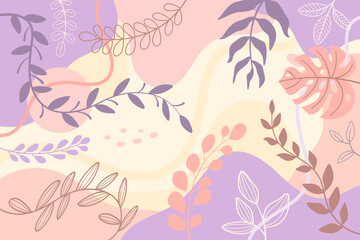 Design banner frame flower Spring background with beautiful