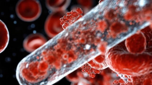 Explore the microscopic world of blood cells and pathogens