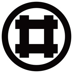家紋です。丸に平井筒といいます。