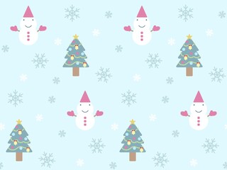 クリスマスのシームレスパターン　B-2'