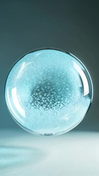 A close-up of a glass object placed on a table