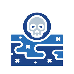 soil contamination color flat icon for digital and print projects.