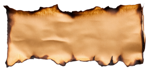 PNG Brown paper with burned background document edges.