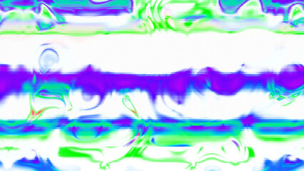 Abstract psychedelic glitch waves with neon colors, distorted digital fluid texture and VHS scanline effect