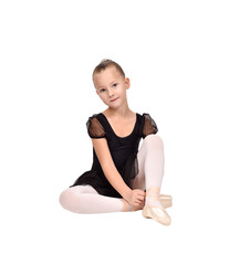 Yong girl in ballet pose