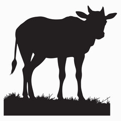 Silhouette vector of Cow