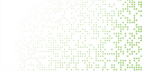 Light Green vector modern geometrical circle abstract background. Dotted texture template. Modern Geometric pattern in halftone style with gradient.