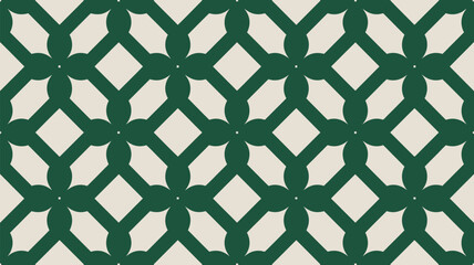 Elegant green geometric pattern evokes nature and style, perfect for backgrounds, textiles, or sophisticated design projects offering visual harmony