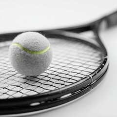 Exciting Tennis Match Preparation Court Sports Action Indoor Close-Up Dynamic Play Focus