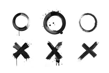 Handwritten circles and crosses