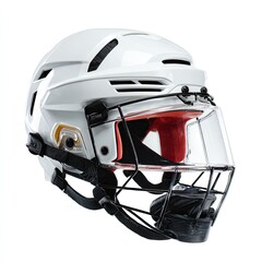 Fototapeta premium Hockey Safety Equipment Ice Rink Sports Gear Indoor Environment Close-Up View Protective Concept