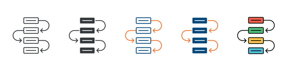 Obraz premium Project Plan Icon Set Multiple Style Collection 