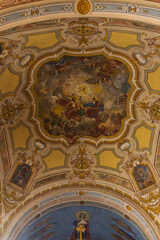 Oradea, Romania - September 26, 2025: Interior of Saint Nicolas Cathedral at Union square in Oradea in Romania