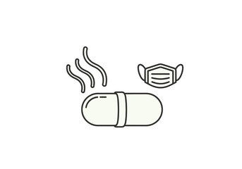 Obraz premium Medicine and Mask Icon