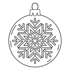 Obraz premium Elegant Snowflake Ornament Art for Christmas Decoration