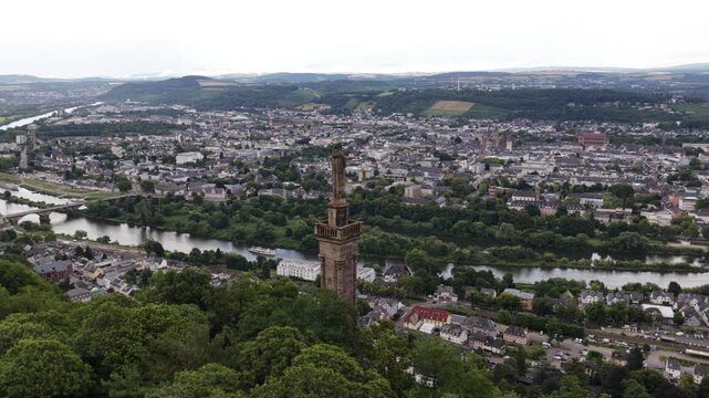 The Marian Column in Trier. Moselle Valley on the Pulsberg.