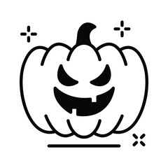 Take a look at this amazing glyph icon of halloween pumpkin