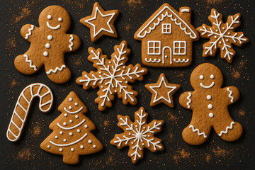 Delightful gingerbread cookies for Christmas holiday baking projects