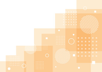 余白のある幾何学模様の背景　オレンジ