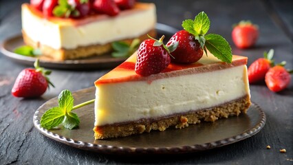 Indulge in a slice of creamy, decadent strawberry cheesecake perfect for celebrations and sweet cravings.