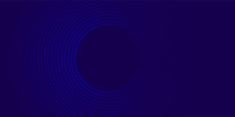 Abstract blue glowing geometric lines on dark blue background. Modern shiny blue circle lines pattern. Futuristic technology concept. Suit for cover, poster, banner, brochure, header, website. eps 10