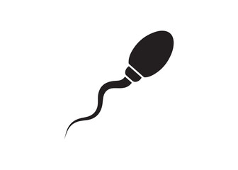 Vector art of sperm cell silhouette for reproductive illustrations