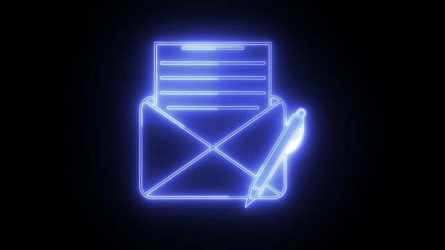 Glowing Futuristic digital blue color pen and later. Digital HUD futuristic motion graphic element cyber generated background. 4k video animation
