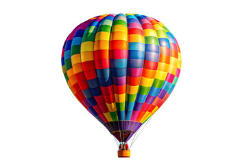 Naklejka premium Vibrant Striped Hot Air Balloon colorful rainbow