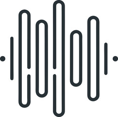 Minimalist sound waveform and equalizer icon