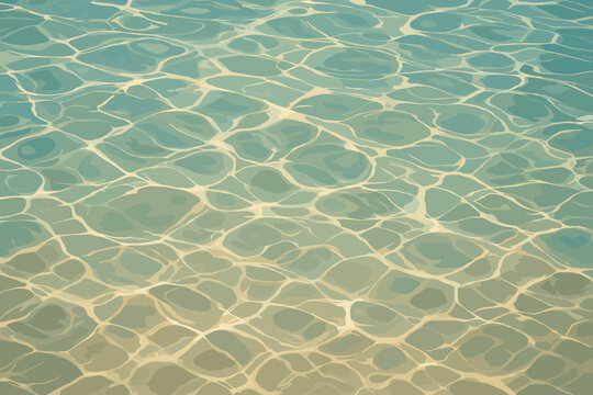 Reflecting overlapping shadows ripples water patterns vector highlights sunlit shallow illustration creating