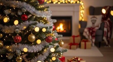 christmas tree in the night