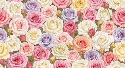colorful roses background