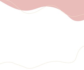 Pink wavy aesthetic square greeting card, landscape background for invitations, presentations, posters etc