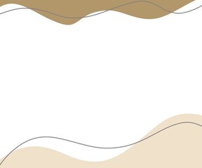 beige and brown wavy aesthetic square greeting card, landscape background for invitations, presentations, posters etc