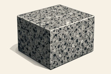 Pattern reflecting white shine polished subtle block speckled vector illustration black granite