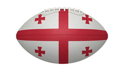 Obraz premium A football displays the national flag with a white base and red cross design.