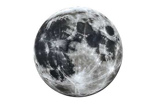 Detailed grey sphere, showcasing craters and textures, evokes celestial beauty and vast cosmic landscapes.