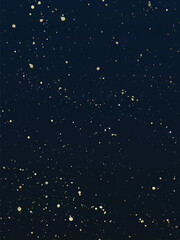 Elegant golden splatter texture on dark background. Luxurious abstract glitter pattern perfect for celebration designs, wallpapers, and modern decorations. Vector