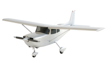 white light airplane isolated on white background png, ai generated